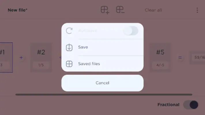 Fractional calculator android App screenshot 9
