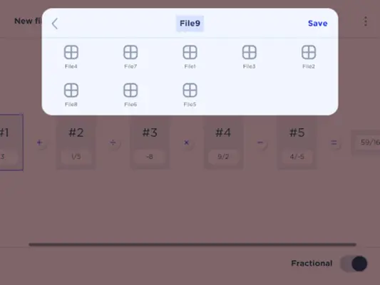 Fractional calculator android App screenshot 1