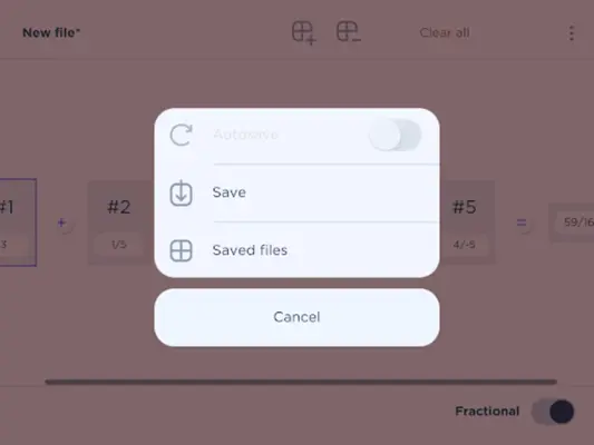 Fractional calculator android App screenshot 2