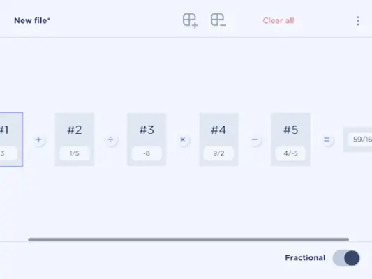 Fractional calculator android App screenshot 3